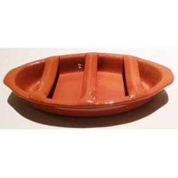 Assador de Barro Vermelho - assador para chouriços