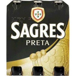 Cerveja Preta Sagres - Pack 6x33cl