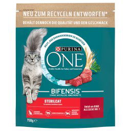 750g vaca SterilCat PURINA ONE ração gatos