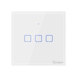 Sonoff T0EU3C-TX Branco - Interruptor de Parede Táctil Triplo WiFi