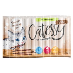 10x5g Coelho e peru Sticks Catessy snacks para gatos