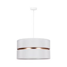 Duolla - Candeeiro suspenso DUO 1xE27/15W/230V diâmetro 40 cm branco/dourado