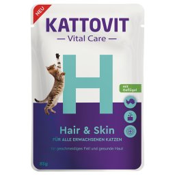 12x85g Hair & Skin aves Kattovit Vital Care saquetas gatos