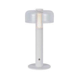 Lâmpada de mesa LED recarregável dimmável 1W 5V 3000K 1800mAh branca