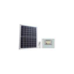 Refletor solar LED exterior 12W/3,2V IP65 6400K com comando remoto