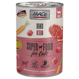 6x400g Vaca Cat MAC's comida húmida para gatos