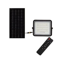 Holofote LED solar exterior LED/10W/3,2V IP65 4000K preto + CR