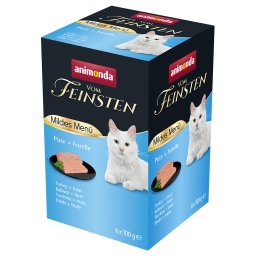 6x100g Peru e truta Menu Suave Adulto animonda Vom Feinsten comida húmida gatos