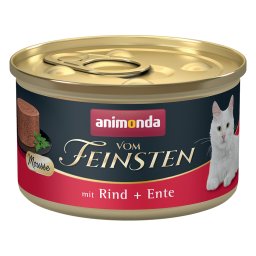 12x85g vaca e pato Adult animonda Vom Feinsten comida húmida gatos
