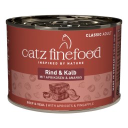24x200g vaca e vitela catz finefood Comida húmida para gatos