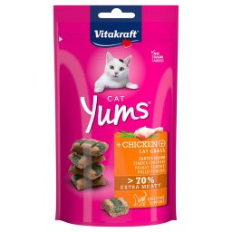 2x40g Frango e catnip Cat Yums Vitakraft snacks gatos