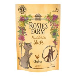 5x50g Sticks frango Rosie's Farm snacks para gatos