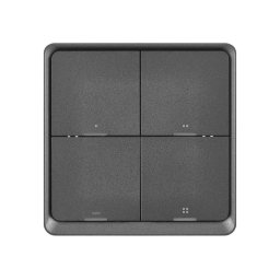 Interruptor 4 botões GoSmart 1xCR2430 Tuya preto