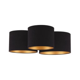 Duolla - Iluminação de teto ROLLER TRIO 3xE27/60W/230V preto/dourada