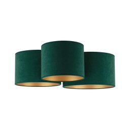 Duolla - Iluminação de teto ROLLER TRIO 3xE27/60W/230V verde/dourada