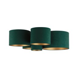 Duolla - Iluminação de teto ROLLER PENTO 5xE27/60W/230V verde/dourada