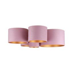 Duolla - Iluminação de teto ROLLER PENTO 5xE27/60W/230V rosa