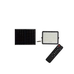 Refletor solar LED exterior 20W/3,2V 6400K preto com comando remoto