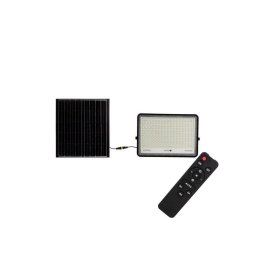 Holofote solar LED exterior LED/30W/3,2V 6400K preto + CR