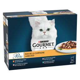 24x85g Duo campestre Purina Gourmet Perle saquetas para gatos
