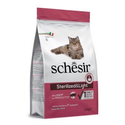 3x1,5kg presunto Sterilized & Light Schesir ração para gatos