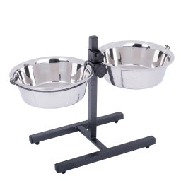 Suporte para Comedouros com 2 Tigelas Inox 2x1,8l