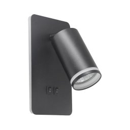 Foco de parede LED PARIS 1xGU10/10W/230V + LED/6W/230V preto