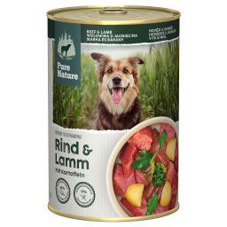 6x400g vaca e cordeiro Adult Pure Nature omida húmida para cães