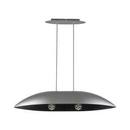 Candelabro suspenso GONDOLA 2xE27/60W/230V prateado/preto