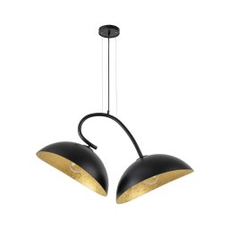 Candeeiro SPACE 2xE27/60W/230V cabo preto/dourado