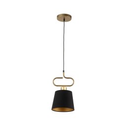 Candelabro suspenso VOLUTTO 1xE27/60W/230V preto/cobre