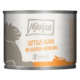 24x200g frango com cenouras MjAMjAM comida húmida para gatos