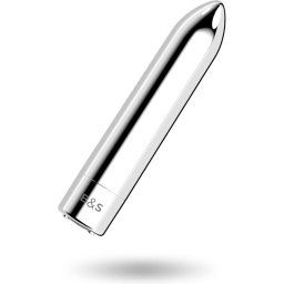 Bala Vibratória Kailan Recarregável USB Prateado, 8.6cm Ø1.8cm, 10vibrações