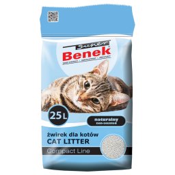 Super Benek Compact areia aglomerante para gatos 25l