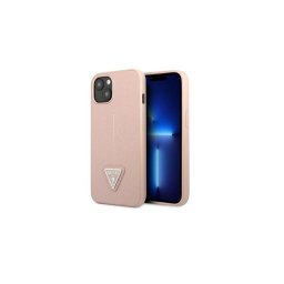 Capa Iphone 14 Plus 6.7" GUESS Saffiano Triangle GUHCP14MPSATLP Rosa em Blister