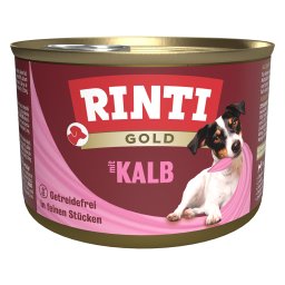 12x185g Gold pedaços de vitela Rinti comida húmida cães