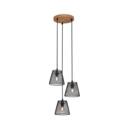 Briloner 4074-035 - Candelabro suspenso TAUNUS 3xE14/40W/230V árvore da borracha