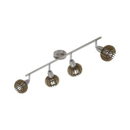Briloner 2852-041 - Foco RETRO 4xE14/5,5W/230V árvore da borracha