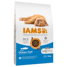 10kg peixe de mar Kitten Advanced Nutrition IAMS ração gatos