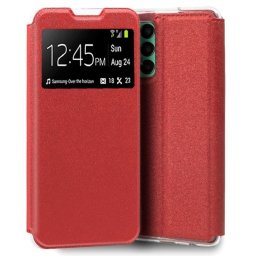 Capa Samsung Galaxy A23 5G (A236), Samsung Galaxy M13 (M135) Flip Book com Janela Vermelho