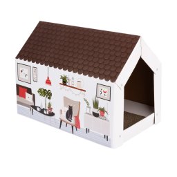 Home XL Winter casa cartão bloco arranhador gatos