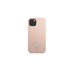 Capa Iphone 14 Pro Max 6.7" GUESS Saffiano Triangle GUHCP14MPSATLP Rosa em Blister