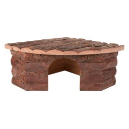 Cabana de canto acessórios para roedores 42x30x15cm