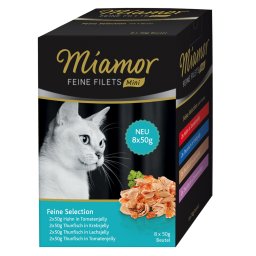 8x50g Miamor Feine Filets mini Seleção fina