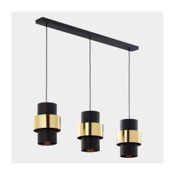 Candelabro suspenso CALISTO 3xE27/15W/230V dourado/preto