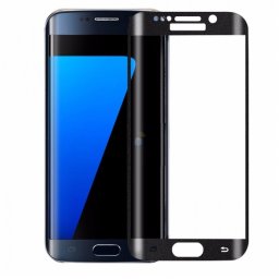 Película de vidro temperado preta 5D para Samsung S7