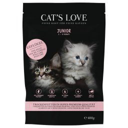 2x400g aves Junior Cat's Love ração para gatos