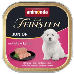 12x150g peru e cordeiro Junior Animonda vom Feinsten terrinas cães