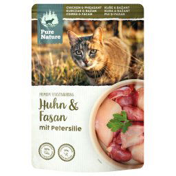 12x85g frango e faisão Feline Pure Nature saquetas para gatos