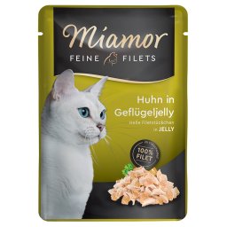6x100g frango em gelatina de aves Feine Filets Miamor latas gatos